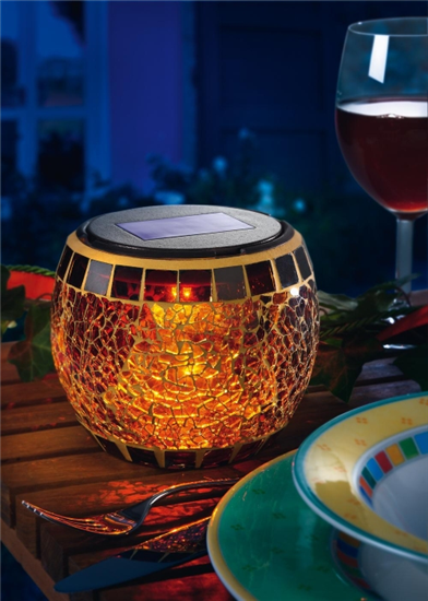 Tafellamp mozaïek - op zonne-energie