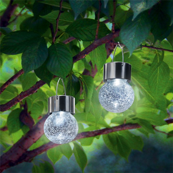 Hanglampjes set 3st led zon helder crackle